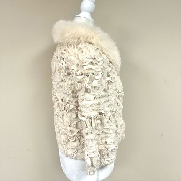 COPY - Diana Rosh fur rosette jacket. Size M - Picture 6 of 10